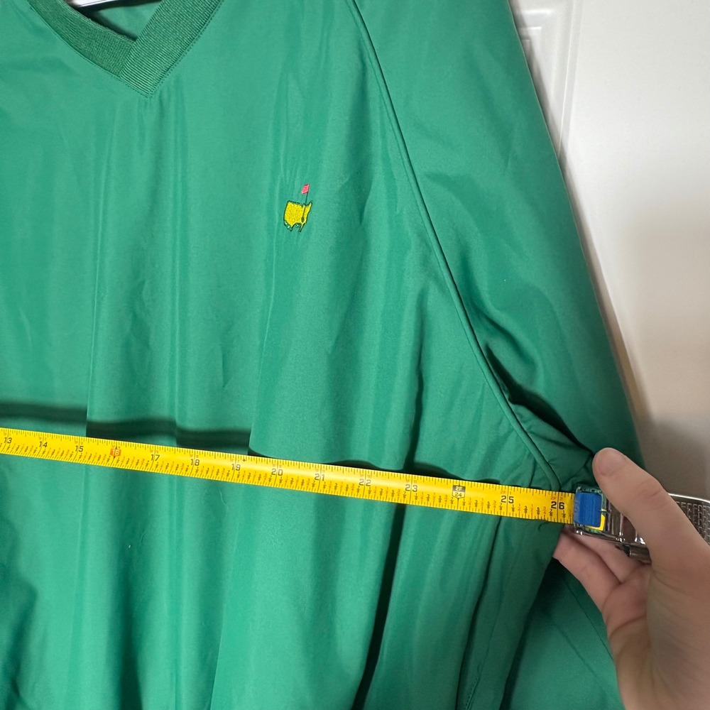 Vtg Masters Collection Golf Windshirt Green V-Neck Pullover XL Augusta National - Picture 10 of 10